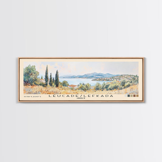 Léucade/Lefkada, Greece Watercolor Print, Vacation Gift, Greece Wall Art, Beach Painting, Beach Decor, Beach Or Lakehouse Art