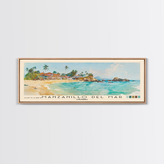 Manzanillo del Mar, Colombia Watercolor Print, Vacation Gift, Colombia Wall Art, Beach Painting, Beach Decor, Beach Or Lakehouse Art