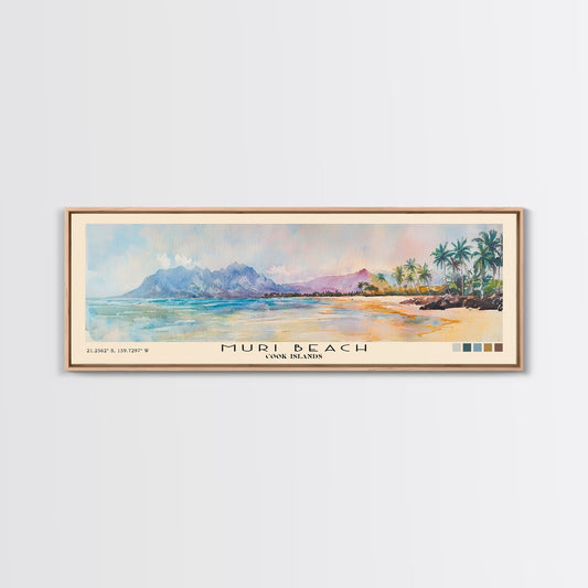 Muri Beach, Cook Islands Watercolor Print, Vacation Gift, Cook Islands Wall Art, Beach Painting, Beach Decor, Beach Or Lakehouse Art