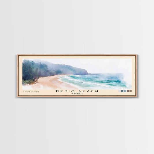 Ned's Beach, Australia Watercolor Print, Vacation Gift, Australia Wall Art, Vacation Wall Art, Vacatation Memories, Beach Decor, Beach Or Lakehouse Art