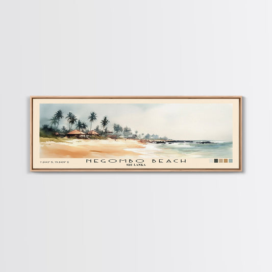 Negombo beach, Sri Lanka Watercolor Print, Vacation Gift, Sri Lanka Wall Art, Beach Painting, Beach Decor, Beach Or Lakehouse Art