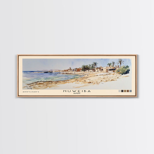 Nuweiba, Egypt Watercolor Print, Vacation Gift, Egypt Wall Art, Vacation Wall Art, Vacatation Memories, Beach Decor, Beach Or Lakehouse Art