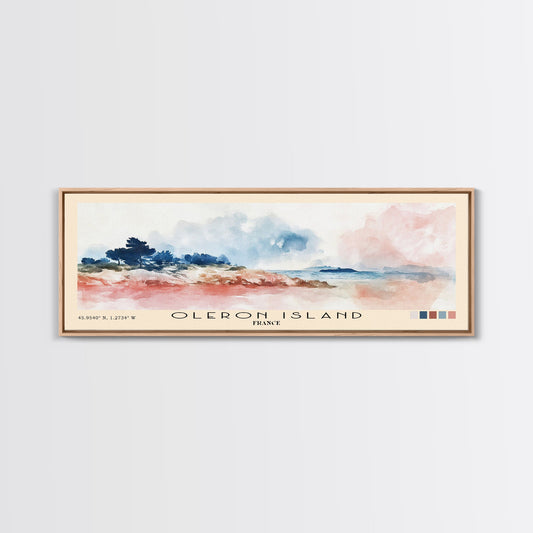 Oleron Island, France Watercolor Print, Vacation Gift, France Wall Art, Vacation Wall Art, Vacatation Memories, Beach Decor, Beach Or Lakehouse Art