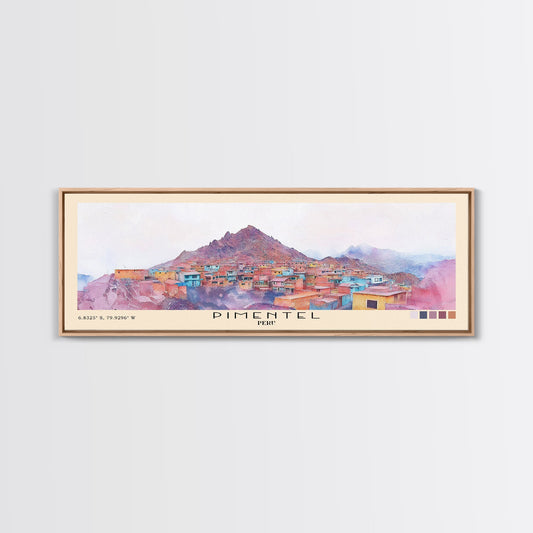 Pimentel, Peru Watercolor Print, Vacation Gift, Peru Wall Art, Vacation Wall Art, Vacatation Memories, Beach Decor, Beach Or Lakehouse Art