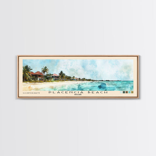 Placencia Beach, Belize Watercolor Print, Vacation Gift, Belize Wall Art, Vacation Wall Art, Vacatation Memories, Beach Decor, Beach Or Lakehouse Art