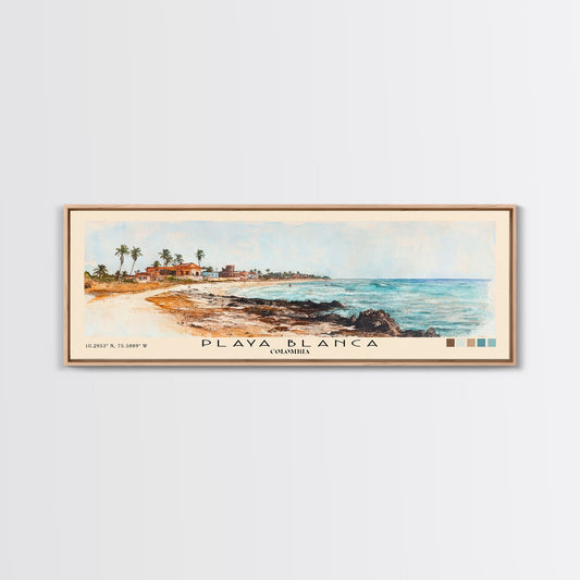 Playa Blanca, Colombia Watercolor Print, Vacation Gift, Colombia Wall Art, Vacation Wall Art, Vacatation Memories, Beach Decor, Beach Or Lakehouse Art