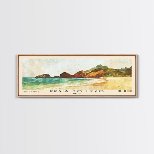 Praia do Leão, Brazil Watercolor Print, Vacation Gift, Brazil Wall Art, Beach Painting, Beach Decor, Beach Or Lakehouse Art