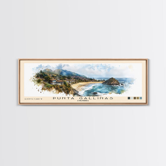Punta Gallinas, Colombia Watercolor Print, Vacation Gift, Colombia Wall Art, Beach Painting, Beach Decor, Beach Or Lakehouse Art