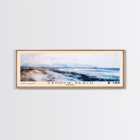 Sandvik Beach, Iceland Watercolor Beach Print, Vacation Gift, Iceland Wall Art, Beach Painting, Beach Decor, Beach Painting