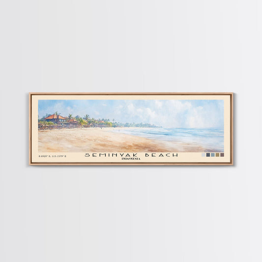 Seminyak Beach, Indonesia Watercolor Print, Vacation Gift, Indonesia Wall Art, Beach Painting, Beach Decor, Beach Or Lakehouse Art