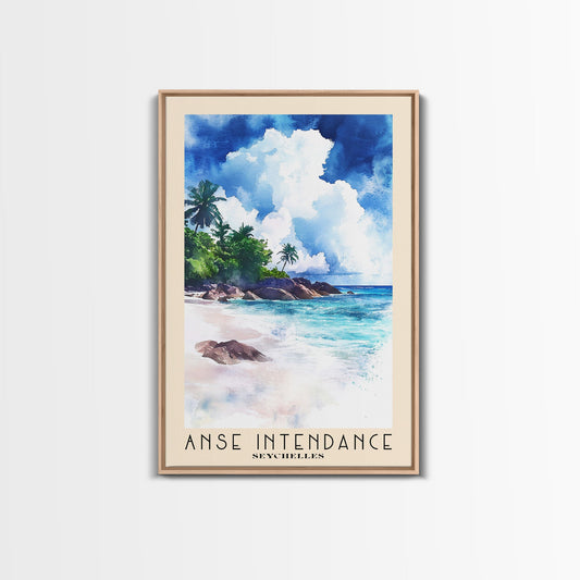 Anse Intendance, Seychelles Watercolor Print, Vacation Gift, Seychelles Wall Art, Vacation Wall Art, Vacatation Memories, Beach Decor, Beach Or Lakehouse Art