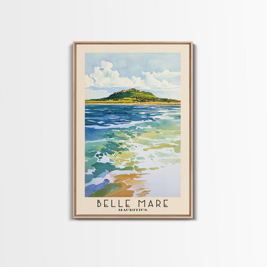 Belle Mare, Mauritius Watercolor Print, Vacation Gift, Mauritius Wall Art, Vacation Wall Art, Vacatation Memories, Beach Decor, Beach Or Lakehouse Art