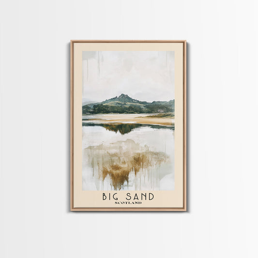 Big Sand, Scotland Watercolor Beach Print, Vacation Gift, Scotland Wall Art, Beach Painting, Beach Decor, Beach Painting