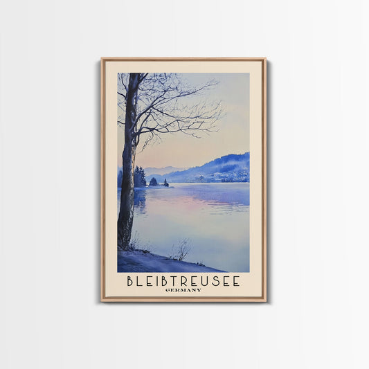 Bleibtreusee, Germany Watercolor Beach Print, Vacation Gift, Germany Wall Art, Beach Painting, Beach Decor, Beach Painting