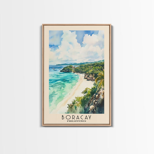 Boracay, Philippines Watercolor Print, Vacation Gift, Philippines Wall Art, Vacation Wall Art, Vacatation Memories, Beach Decor, Beach Or Lakehouse Art