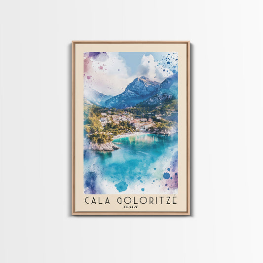 Cala Goloritzé, Italy Watercolor Beach Print, Vacation Gift, Italy Wall Art, Beach Painting, Beach Decor, Beach Painting