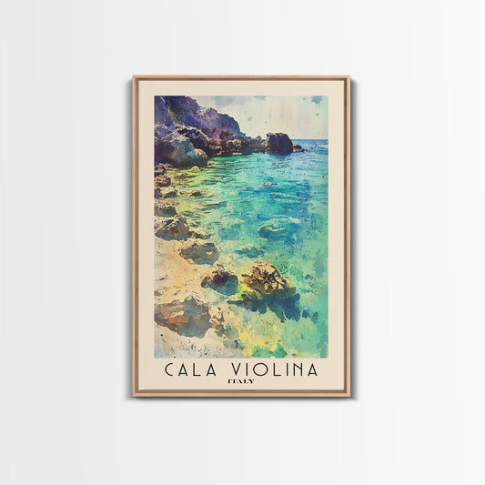 Cala Violina, Italy Watercolor Print, Vacation Gift, Italy Wall Art, Beach Painting, Beach Decor, Beach Or Lakehouse Art