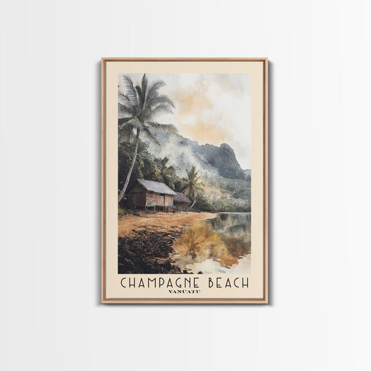 Champagne Beach, Vanuatu Watercolor Print, Vacation Gift, Vanuatu Wall Art, Beach Painting, Beach Decor, Beach Or Lakehouse Art