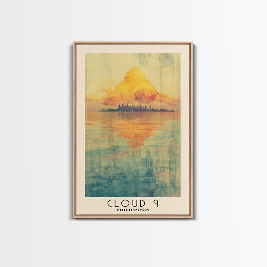 Cloud 9, Philippines Watercolor Print, Vacation Gift, Philippines Wall Art, Beach Painting, Beach Decor, Beach Or Lakehouse Art