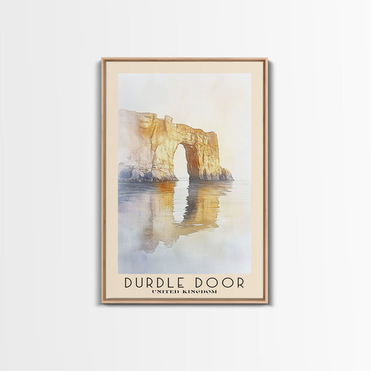 Durdle Door, United Kingdom Watercolor Print, Vacation Gift, United Kingdom Wall Art, Vacation Wall Art, Vacatation Memories, Beach Decor, Beach Or Lakehouse Art