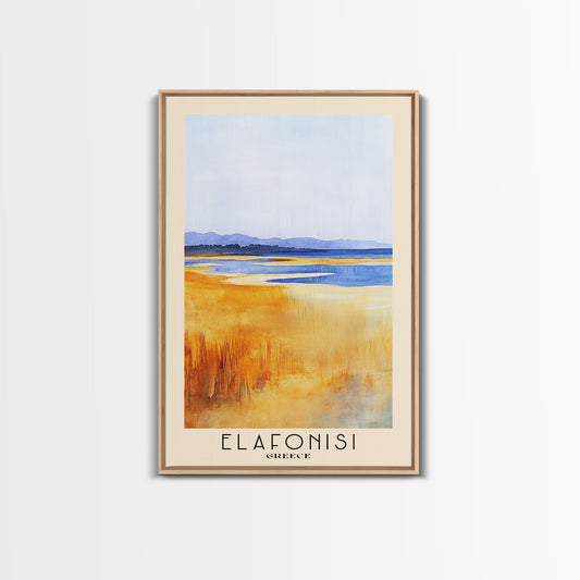 Elafonisi, Greece Watercolor Print, Vacation Gift, Greece Wall Art, Vacation Wall Art, Vacatation Memories, Beach Decor, Beach Or Lakehouse Art