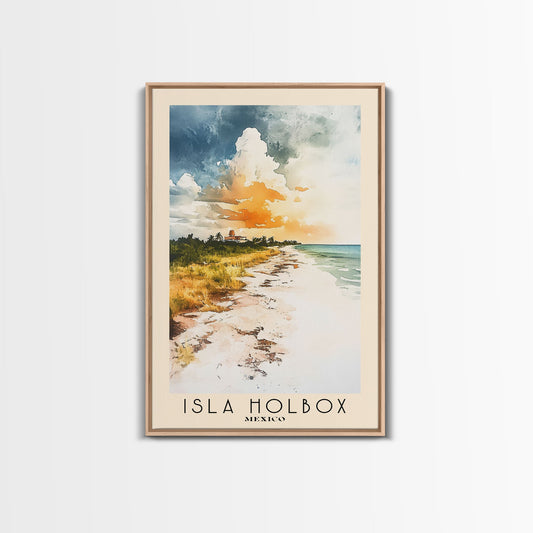 Isla Holbox, Mexico Watercolor Print, Vacation Gift, Mexico Wall Art, Beach Painting, Beach Decor, Beach Or Lakehouse Art