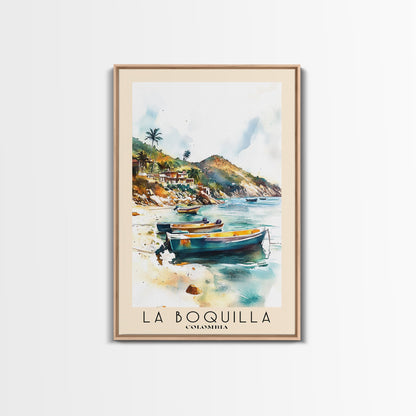 La Boquilla, Colombia Watercolor Beach Print, Vacation Gift, Colombia Wall Art, Beach Painting, Beach Decor, Beach Painting