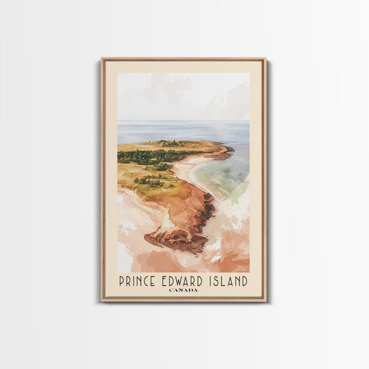 Prince Edward Island, Canada Watercolor Print, Vacation Gift, Canada Wall Art, Beach Painting, Beach Decor, Large Wall Art, Wood Frame Art