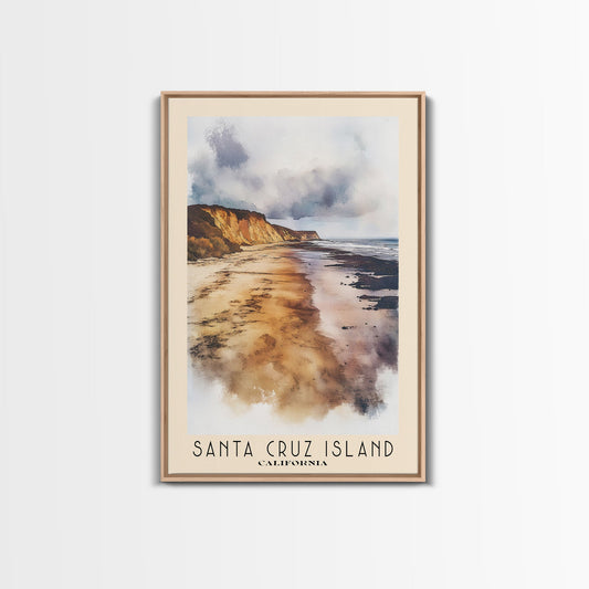 Santa Cruz Island, California Watercolor Print, Vacation Gift, California Wall Art, Beach Painting, Beach Decor, Beach Or Lakehouse Art