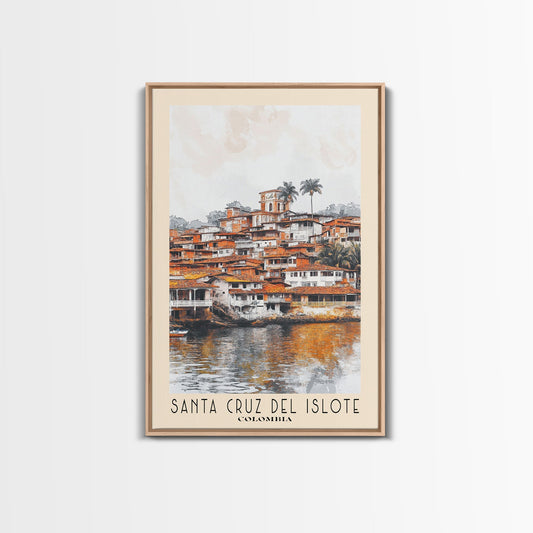 Santa Cruz del Islote, Colombia Watercolor Print, Vacation Gift, Colombia Wall Art, Vacation Wall Art, Vacatation Memories, Beach Decor, Beach Or Lakehouse Art