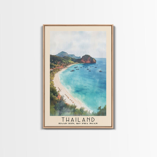 Thailand, Haad Rin, Ko Pha Ngan Watercolor Print, Vacation Gift, Haad Rin, Ko Pha Ngan Wall Art, Beach Painting, Beach Decor, Beach Or Lakehouse Art