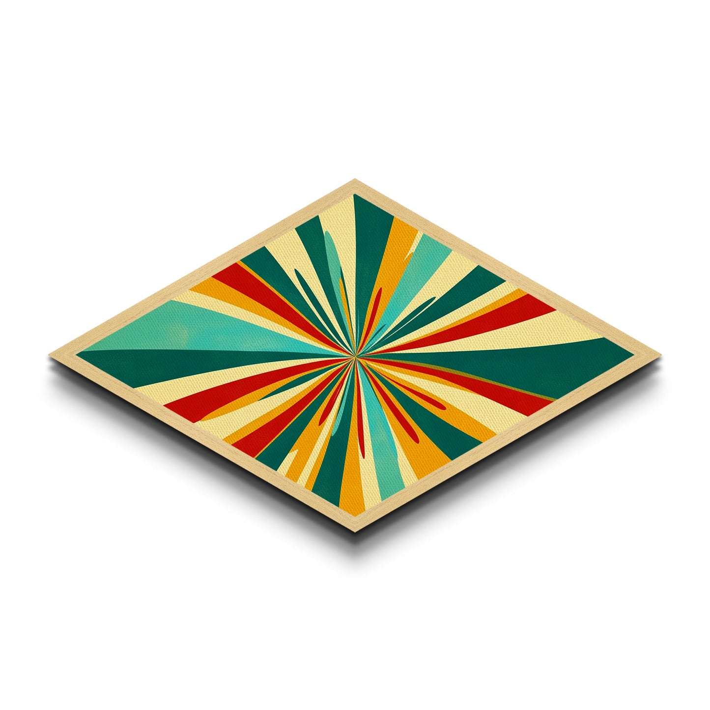 Pastel Flow Diamond Shaped Canvas Textured Print pastel wall art pink mint abstract bedroom decor trendy dorm aesthetic soft modern gift