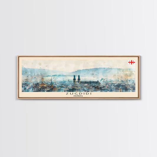 Zurich Switzerland Travel Art, City Art, Framed Canvas Print or Metal Wall Art, Europe Travel Poster, Panoramic Wall Art, Extra Wide Wall Art