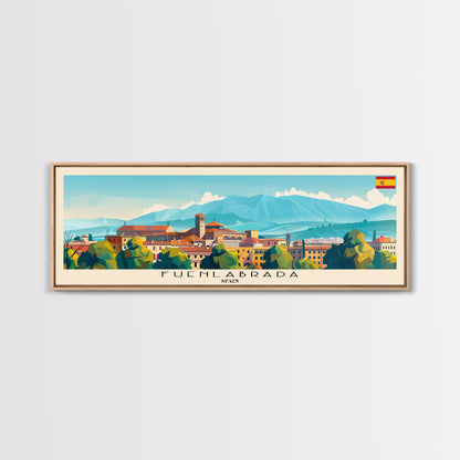 Fuenlabrada Spain Wall Art, Panoramic Travel Poster, Panoramic Framed Canvas Print, City Wall Art, Wall Hanging Home Decor, Travel Art