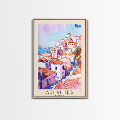 Scenic A Coruńa Spain Seaside Town, Framed Canvas Print, Perfect for Bedroom Art, Coastal Style, Home Decor Wall Art