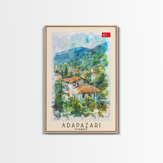 Lush Adapazarı Turkey Greenery Scene, Framed Canvas Print, Bedroom Wall Art, Nature Style, Perfect Home Decor