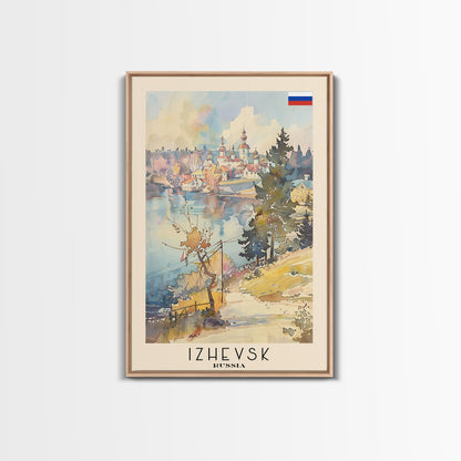 Izhevsk Russia Scenic Art Print, Charming City View Canvas Print for Home Decor, Travel Poster for Living Room Wall Art, Russian Beauty