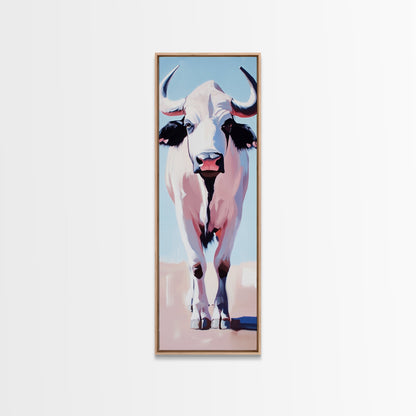 Bison Canvas Print Modern Rustic Wall Art Boho Art Southwest Wall Art Above Bed Art Vertical Wall Art