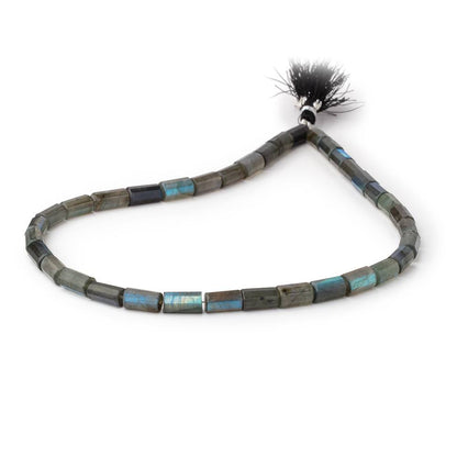 10-12mm Labradorite Faceted Tube Beads 16 inch 29 pieces