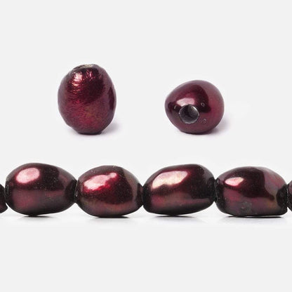 10-12mm Wine Baroque   2.5mm large hole Pearls 15 in. 32 pcs
