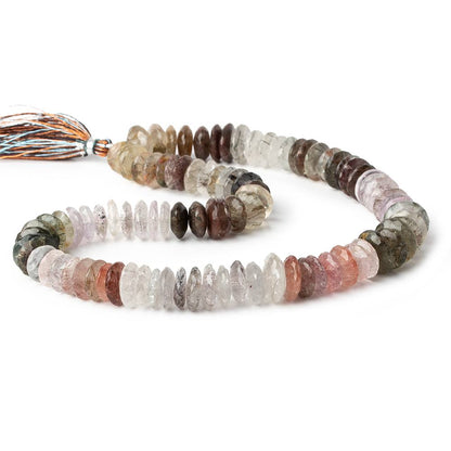 9mm Sagenetic Quartz German Faceted Rondelle beads 16 inches 112 pcs A grade