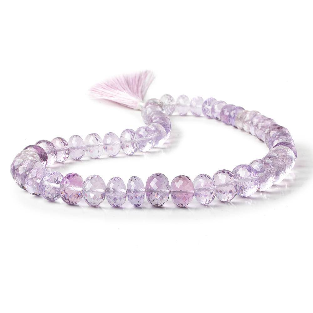 9.5-13mm Pink Amethyst Faceted Rondelle Beads 16 inch 51 pieces
