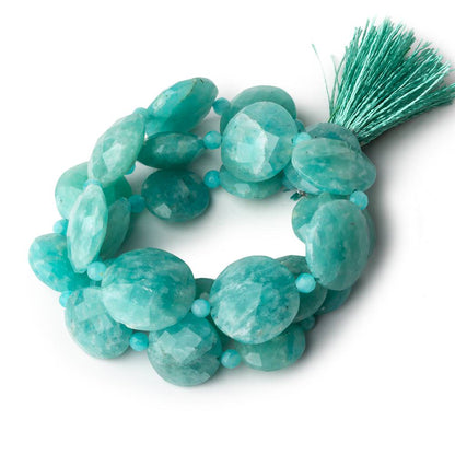 11-16mm Amazonite faceted coin beads 15 inch 25pcs