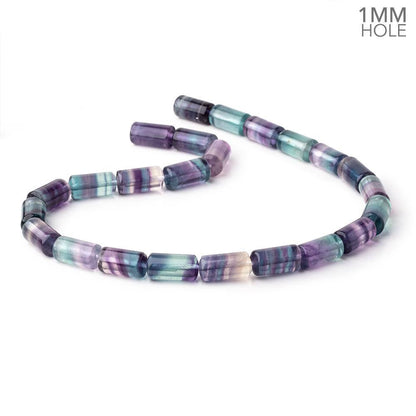 16-17mm Multi Color Fluorite Plain Tube Beads 15.5 inch 24 pieces AA
