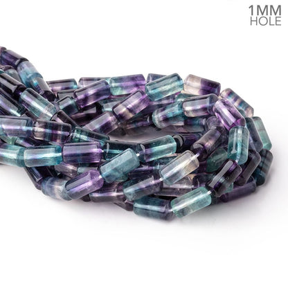 16-17mm Multi Color Fluorite Plain Tube Beads 15.5 inch 24 pieces AA