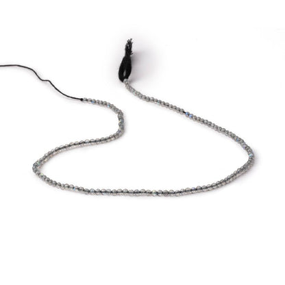 2.3mm Labradorite Micro Faceted Rounds 12.5 inch 136 beads