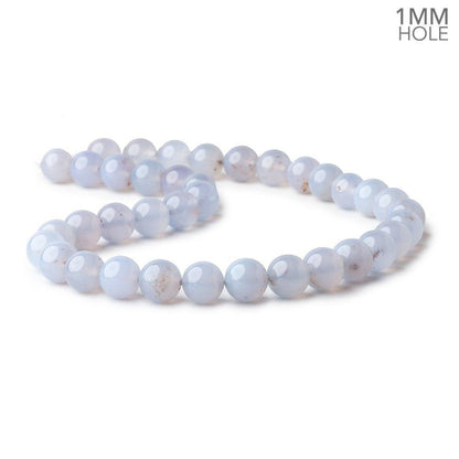 10.5mm Turkish Blue Chalcedony Plain Round Beads 15.5 inch 37 pieces
