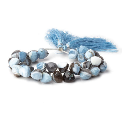 10x10-11x11mm Owyhee Natural Blue Opal faceted trillion beads 8 inch 36 pieces A