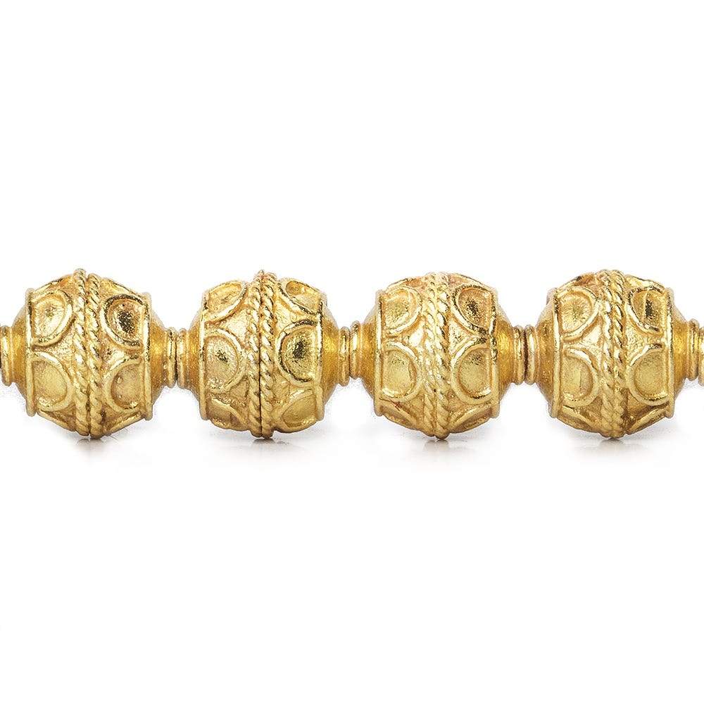 10mm 22kt Gold Plated Copper Bead Roval Simple Arch 8 inch 18 pieces