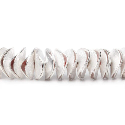 10mm Brushed Wavy Disc Spacers 8 inch 130 Beads